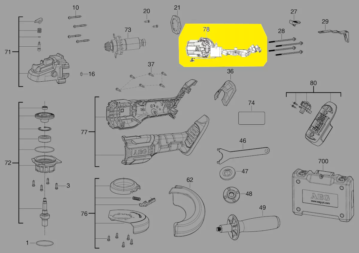 stator avec module électronique réf. 4931466496 AEG
